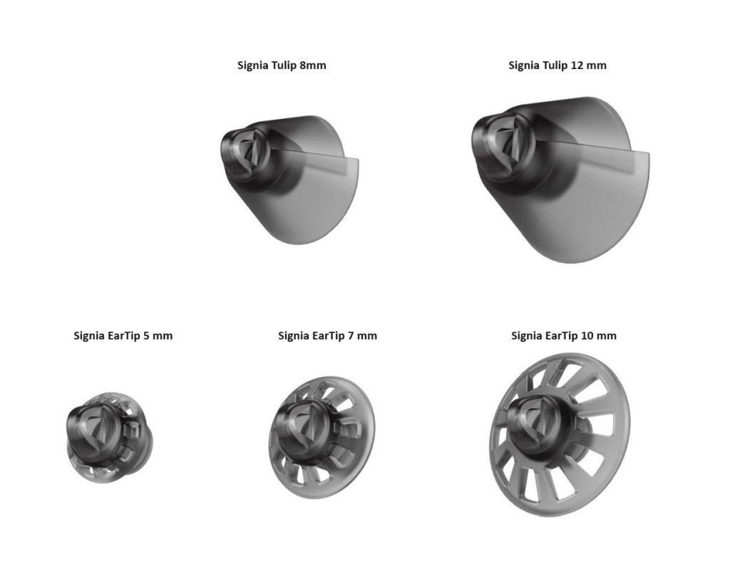 Signia EarTip 3.0 Größenvergleich