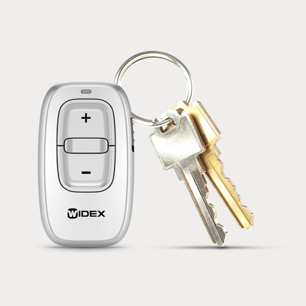 Widex Fernbedienung RC-Dex2 am Schlüsselbund