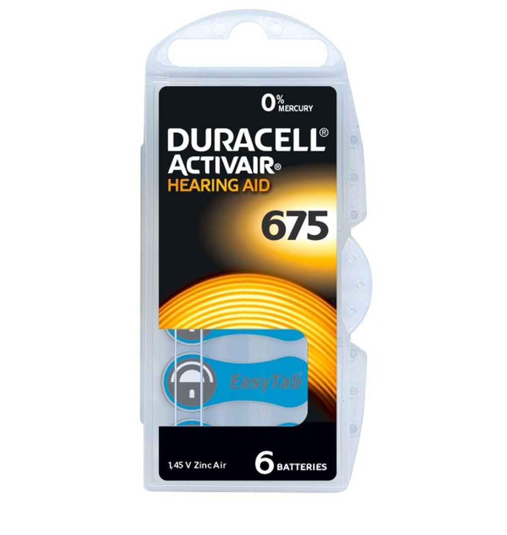 Duracell Activair Hörgerätebatterien Größe 675
