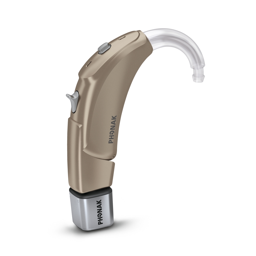 Phonak Roger X Empfänger am Hörgerät