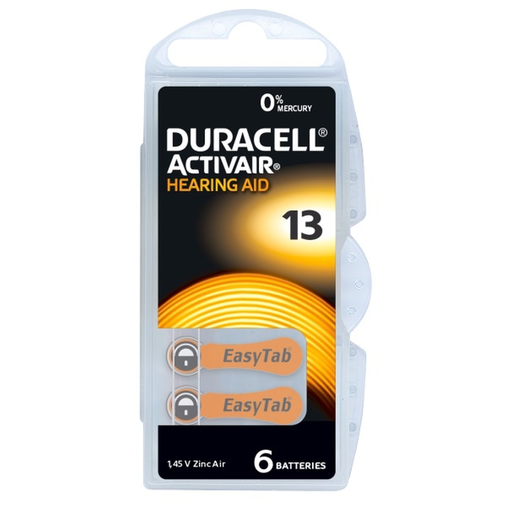 Duracell Activair Hörgerätebatterien Größe 13