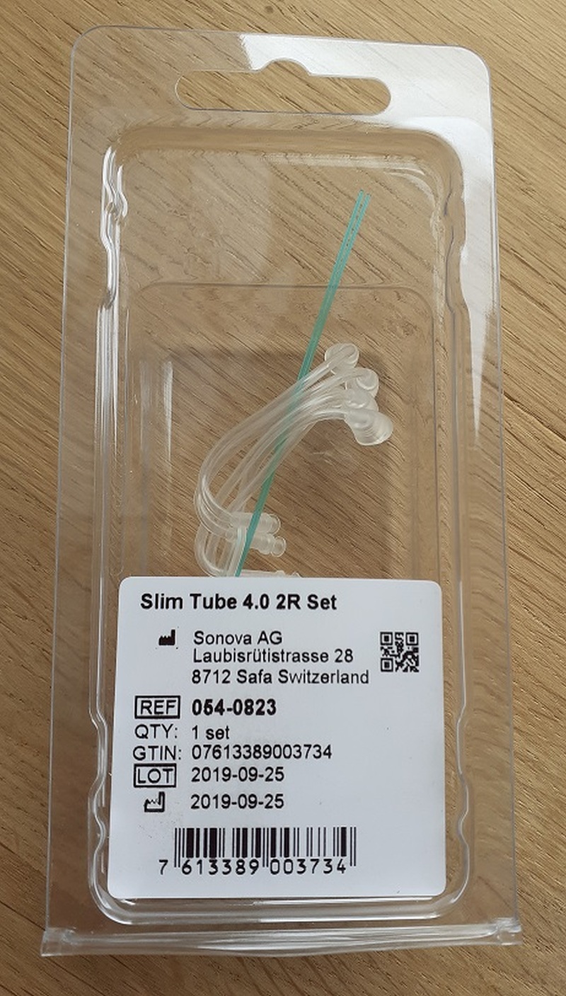 Phonak Slim Tube 4.0 Verpackung mit 5 Schläuchen