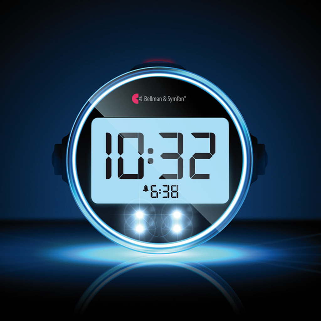 Bellman Blitlichtwecker mit Vibrationskissen nachts